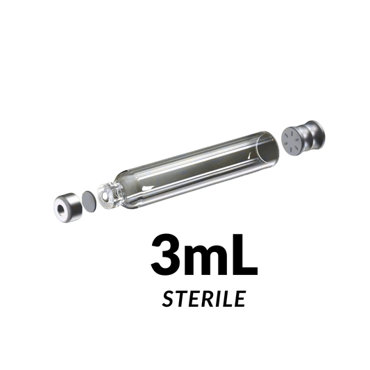 3ml Sterile Glass Cartridges | Empty | Pack of 10, 20 or 50